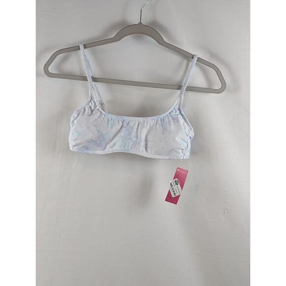 Xhilaration‎ Bikini Top Blue Tie Dye Bralette Juniors M Swimsuit Removable Cups - Picture 5 of 6